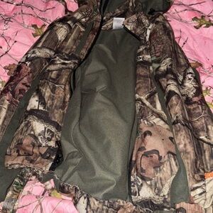 Camo Hunting Jacket - Realtree Style Olive Interior